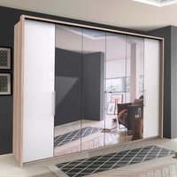 Spiegel Kleiderschrank mit drei Falttüren modern von Franco Möbel