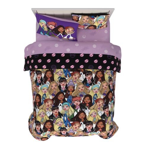 Franco Bratz Fashion Bedding 7-teiliges superweiches Bettdecken- und Bettlaken-Set mit Kissenbezug, Queen-Size-Bett (100% offizielles Lizenzprodukt) von Franco