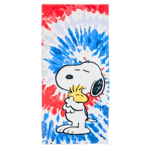 Franco Collectibles Peanuts Snoopy & Woodstock Badetuch, superweiche Baumwolle, 147,3 x 71,1 cm, 100% offizielles Lizenzprodukt von Franco