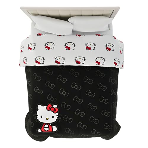 Franco Hello Kitty Bedding Wendedecke, superweiche Mikrofaser, offizielles Lizenzprodukt von Franco