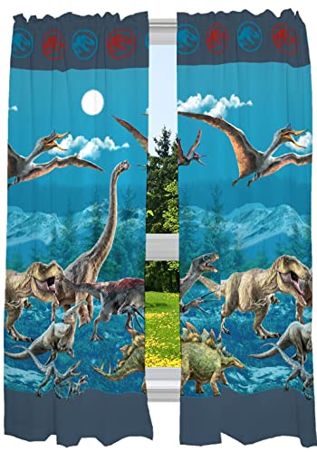Franco Jurassic World Dominion Fenstervorhang-Set, für Kinderzimmer, 213 x 160 cm von Franco
