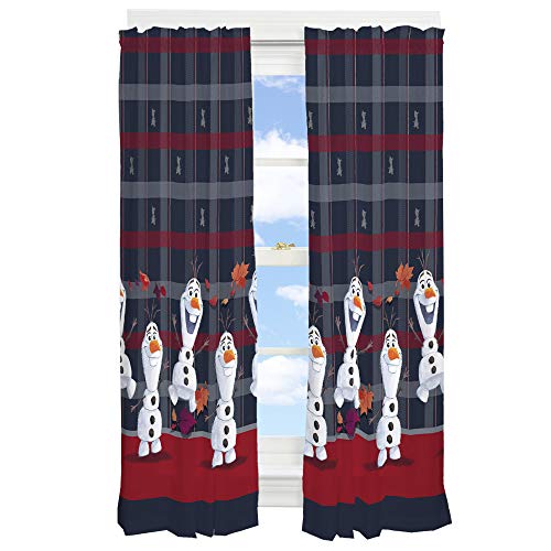 Franco Kinder-Fenstervorhang Vorhang-Set, Mikrofaser, Disney Die Eiskönigin 2 Olafs, 41" W x 63" L (Pack of 1), 2 von Franco