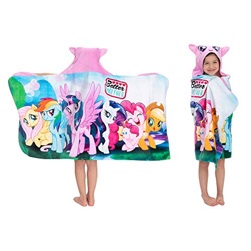 Franco My Little Pony Handtuch für Kinder mit Kapuze, Baumwolle, Frottee, 61 x 127 cm von Franco