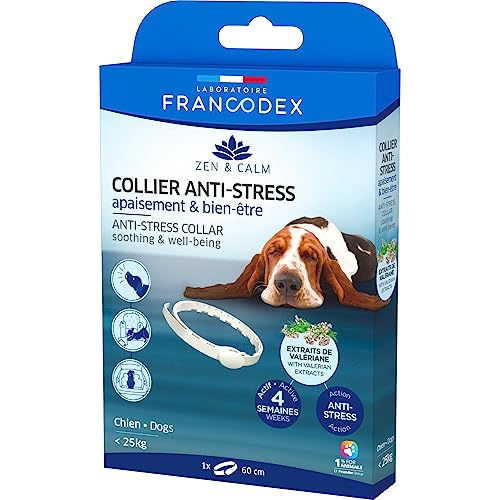 Francodex - Anti-Stress-Halsband, 60 cm, Beruhigung und Wohlbefinden für Hunde von Francodex