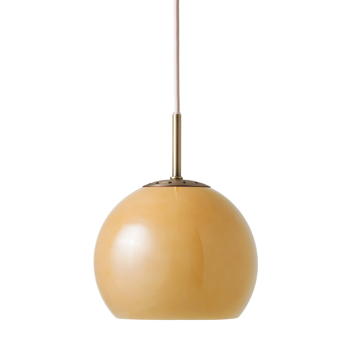 B-Ware Frandsen Ball Pendelleuchte Hängelampe Glas Amber ø18 Cm Zeitlos Design Lampe von Frandsen