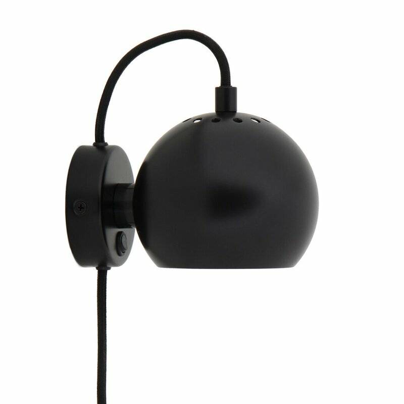 Frandsen Ball Wandleuchte Wandlampe Flurleuchte Leuchte Lampe E14 Schwarz Matt B-Ware von Frandsen