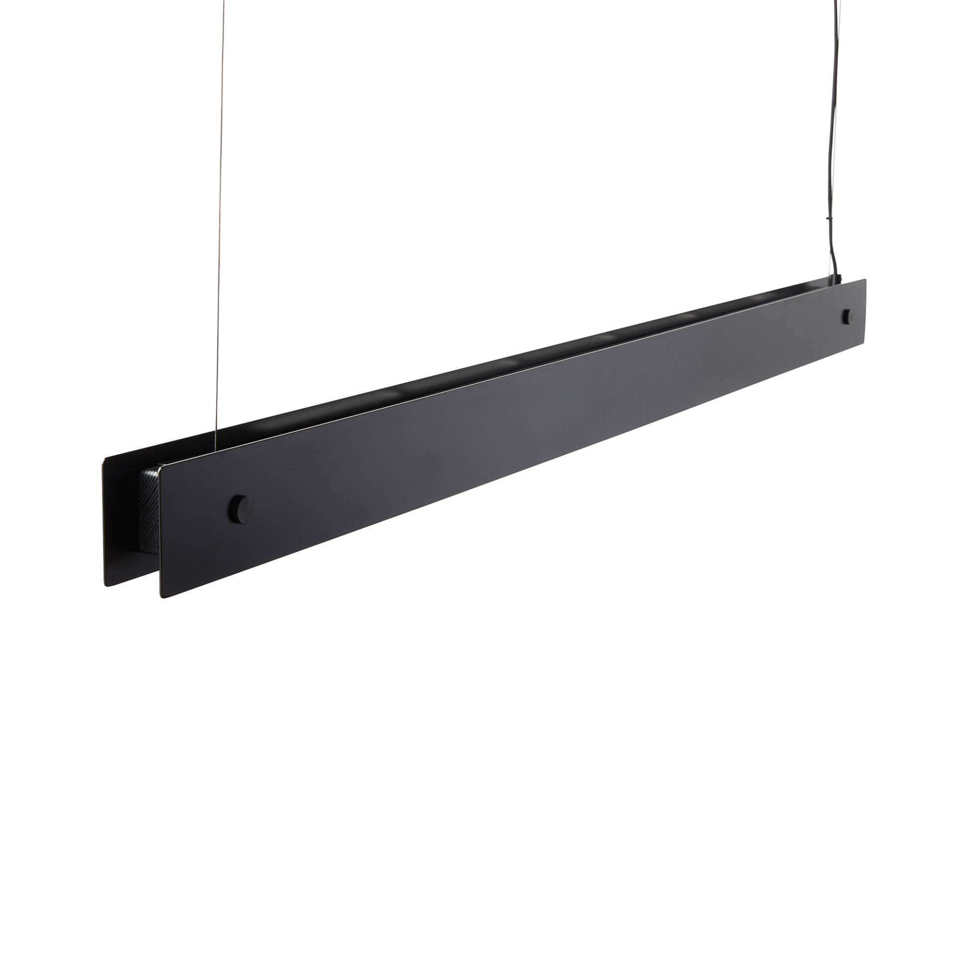 Frandsen - Bridge Pendelleuchte - schwarz/matt/BxHxT 150x9x5,2cm/Textilkabel 300cm schwarz/Stahlseil 200cm/G13/220V/Leuchtmittel nicht enthalten von Frandsen