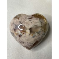 Blütenachat Puffy Herz Mit Druzy 8, 3x7, 2x4, 1cm 13, 9Oz 294G von FranellysCrystals