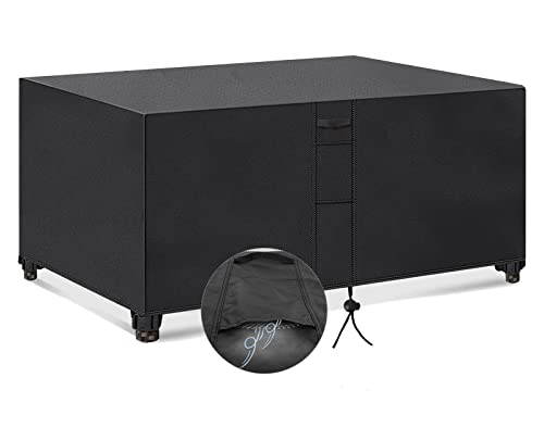 Abdeckung für Gartenmöbel 130x75x71cm Schutzhülle für Gartentisch Sitzgruppe Möbelsets 600D Oxford Gewebe Schutzhülle Wasserdicht Winddicht UV-beständig für Sofa Staubdicht Tisch Stühle Gartentische von Frangivista