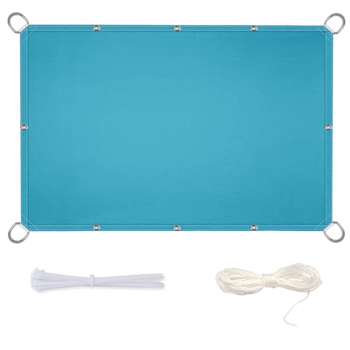 sonnensegel Balkon 0.8x2.6m Balkonverkleidung Sonnenschutz 95% UV Schutz Windschutz Reißfest Wetterfest für Garten Terrasse Camping mit D-Ring und Kordel Blauer See von Frangivista