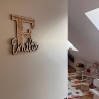 Namensschild Kinderzimmer ෆ - Türschild L Holzschild Personalisiert Name Mädchen von FranitasticHandmade