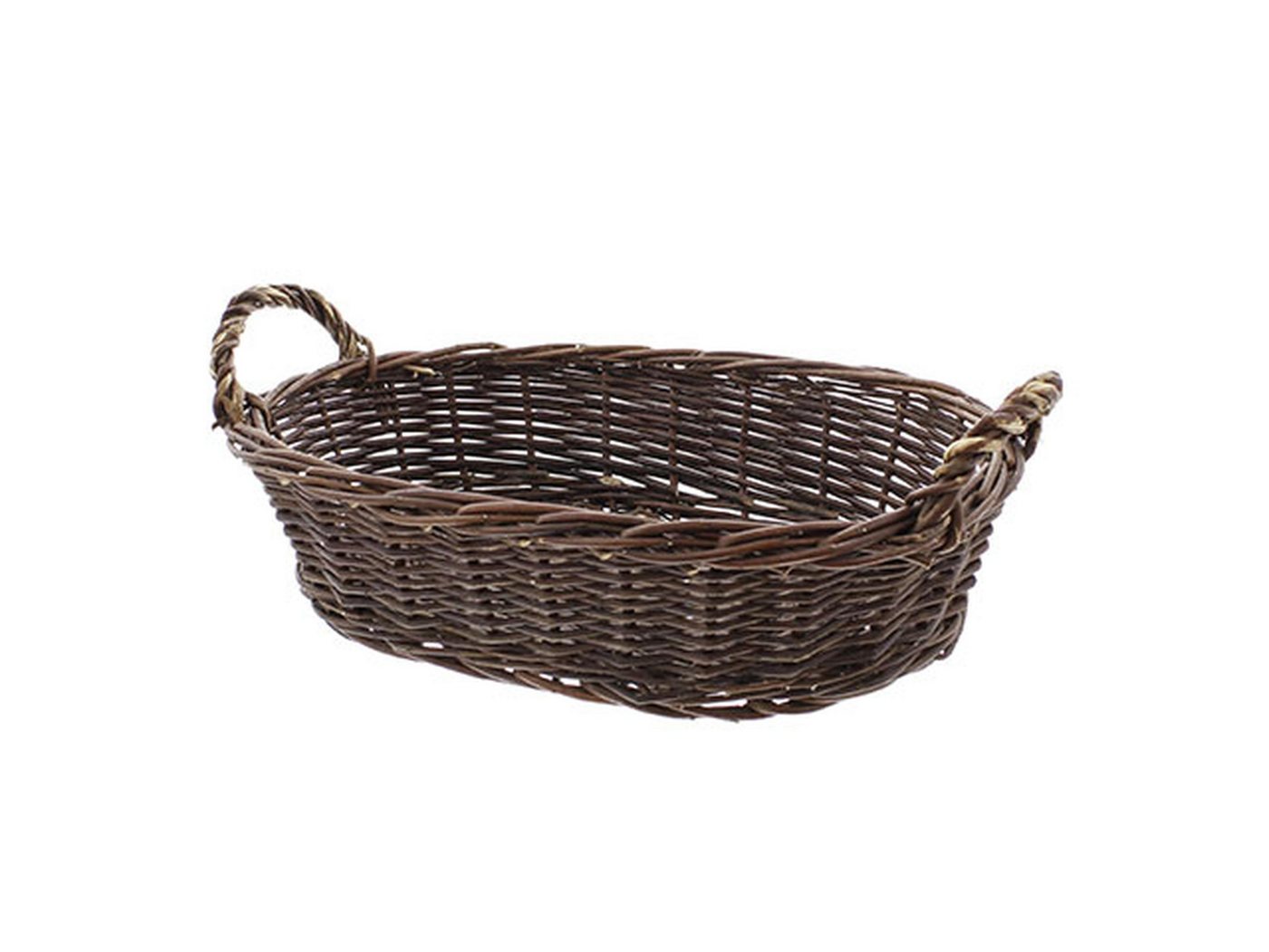 Frank Flechtwaren Allzweckkorb Schale Rustikal Weide braun 39x29cm – Brotkörbchen von Frank Flechtwaren