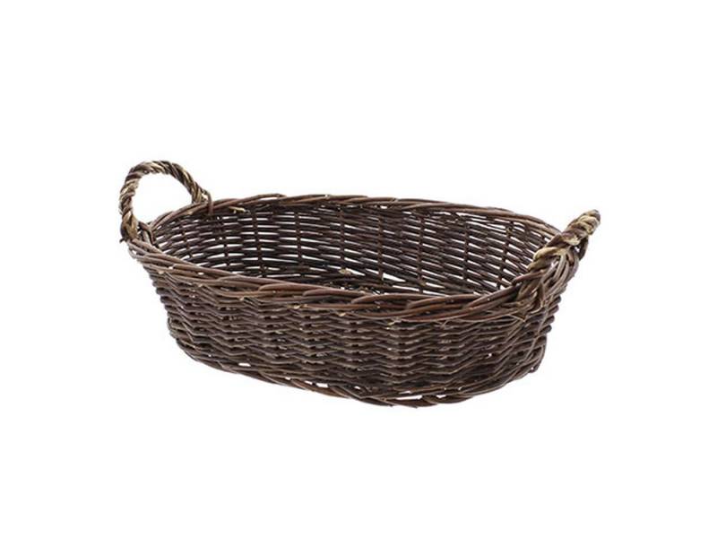 Frank Flechtwaren Allzweckkorb Schale Rustikal Weide braun 39x29cm – Brotkörbchen von Frank Flechtwaren