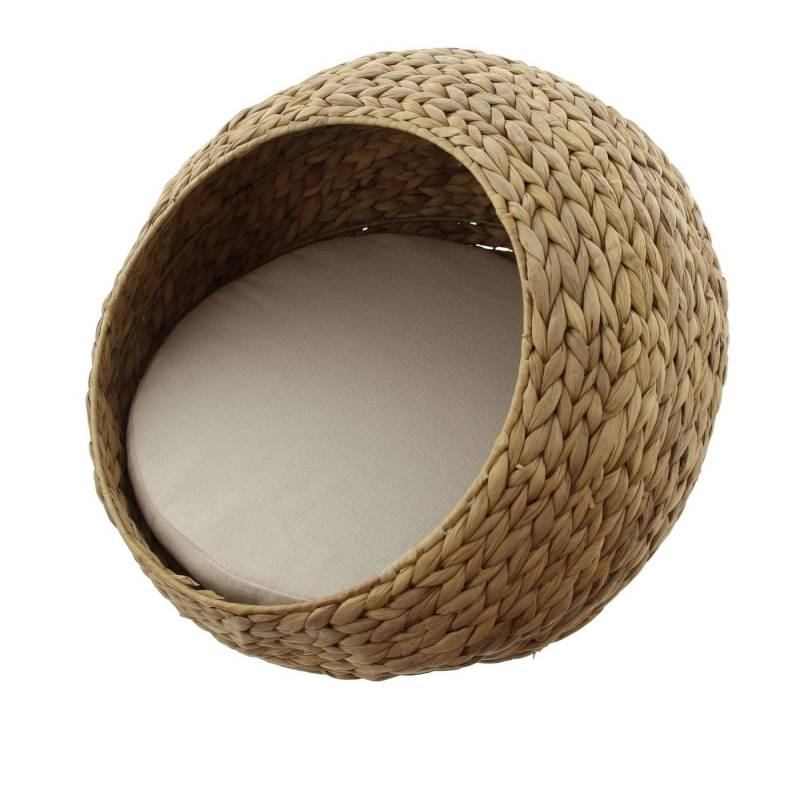 Frank Flechtwaren Allzweckkorb Tierbett Kuschelhöhle Wasserhyazinthe Ø 50cm – Katzenkorb von Frank Flechtwaren