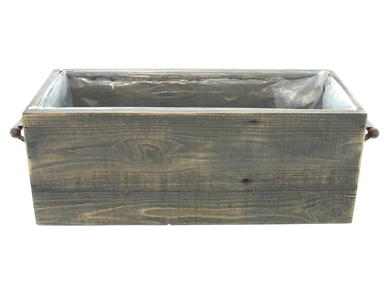 Frank Flechtwaren Blumenkasten Pflanzkasten Grey recyceltes Holz grau gekalkt von Frank Flechtwaren