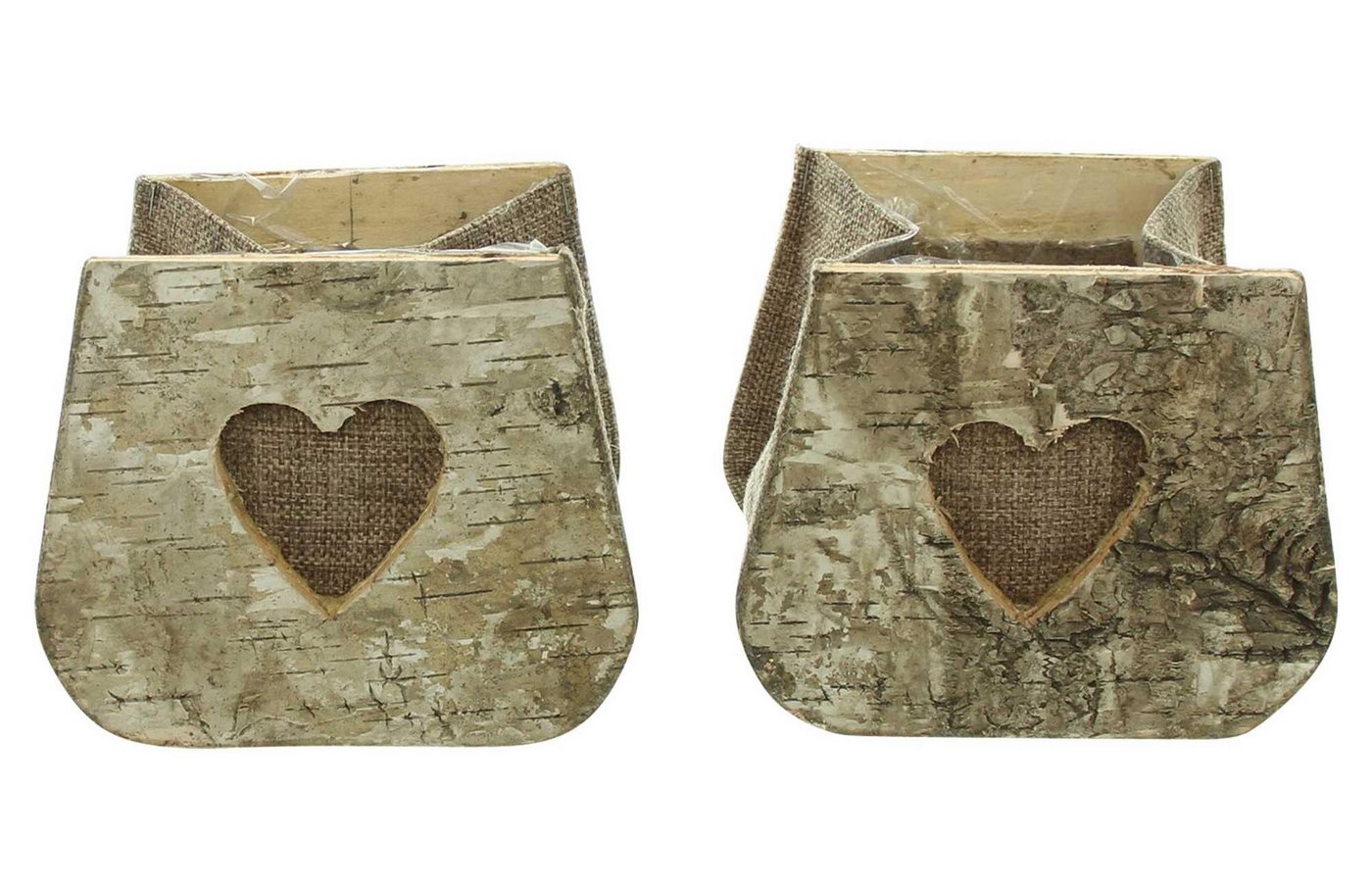 Frank Flechtwaren Blumentopf Pflanztasche "Birkenherz", 2er Set von Frank Flechtwaren