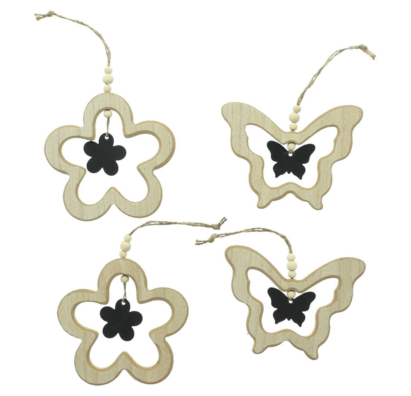Frank Flechtwaren Dekohänger 4 Dekohänger Schmetterling & Blume MDF & Metall – Frühlingsdeko Frank Flechtwaren Dekohänger 4 Dekohänger Schmetterling & Blume MDF & Metall – Frühlingsdeko von Frank Flechtwaren