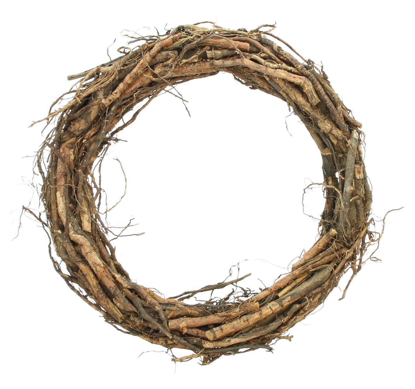 Frank Flechtwaren Dekokranz Wurzelkranz Pinie Ø 35cm – Naturkranz von Frank Flechtwaren