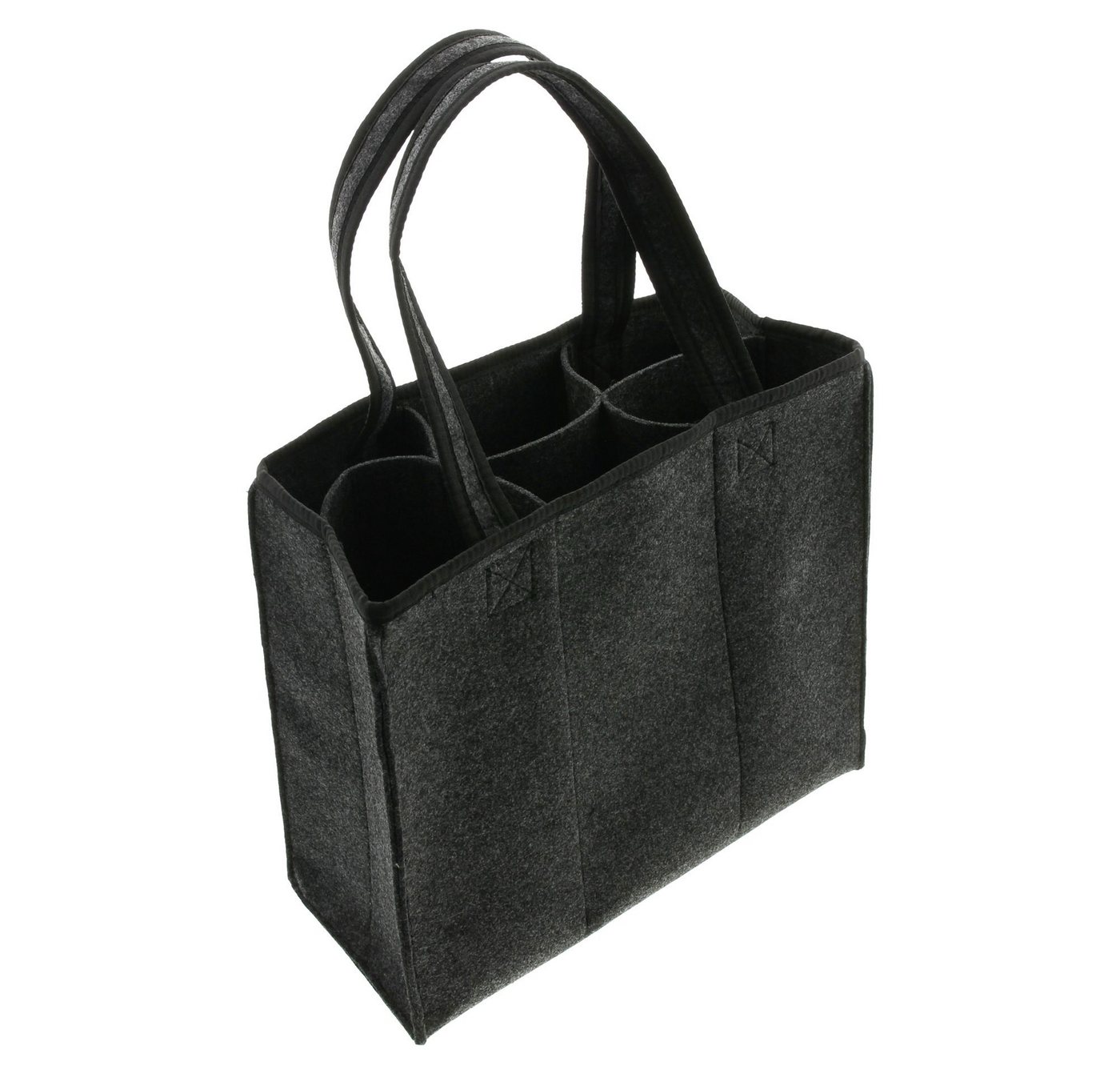 Frank Flechtwaren Dekoobjekt, Flaschenträger Anthrazit von Frank Flechtwaren