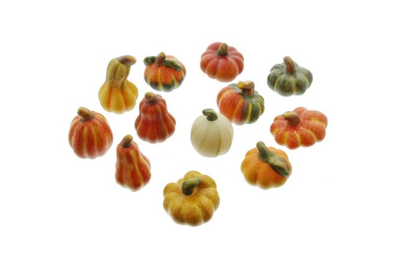 Frank Flechtwaren Dekoobjekt 12 kleine Deko Kürbisse Terracotta – Halloweendeko, Herbstdeko von Frank Flechtwaren