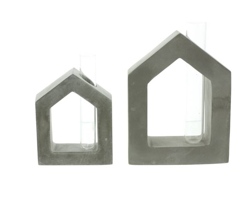 Frank Flechtwaren Dekovase, Haus mit Vase 2er Set von Frank Flechtwaren