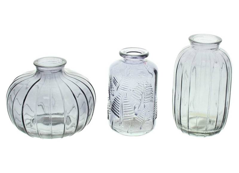 Frank Flechtwaren Dekovase, Dekovase "Grau", 3er Set von Frank Flechtwaren