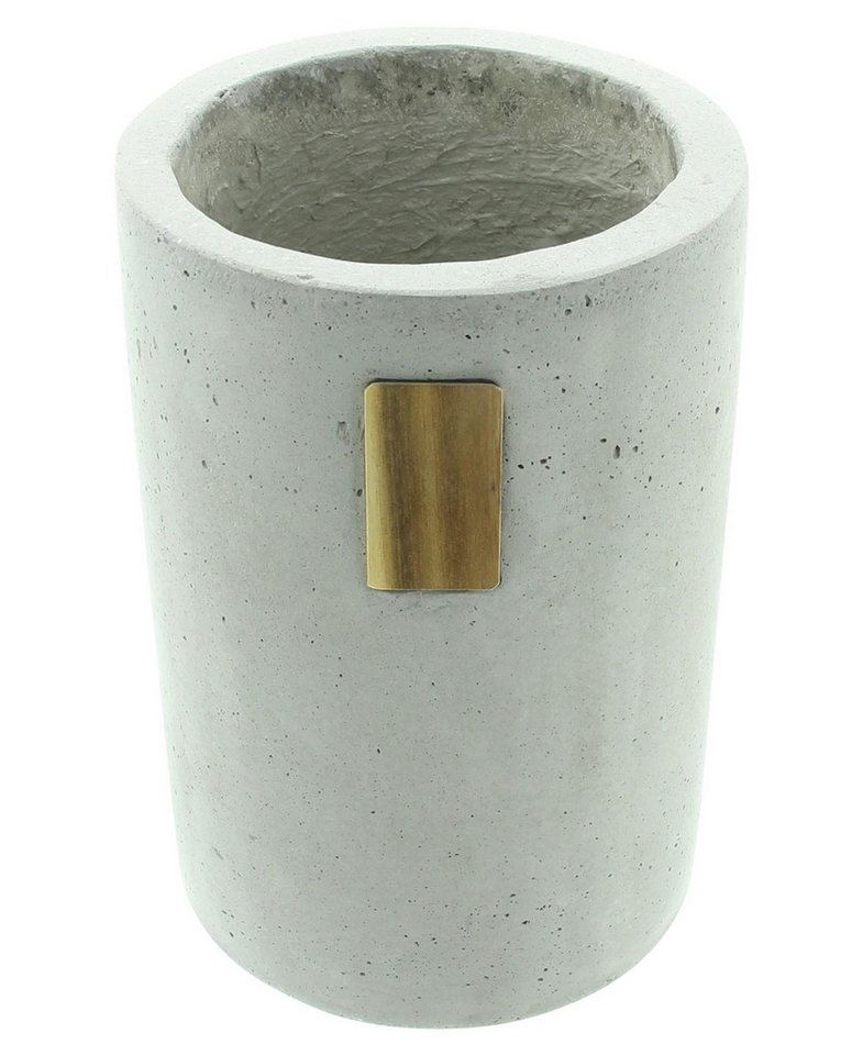 Frank Flechtwaren Dekovase Dekovase Übertopf Tube Beton grau – Pflanztopf, Blumentopf von Frank Flechtwaren