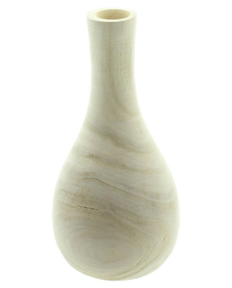 Frank Flechtwaren Dekovase Dekovase Wood rund Paulownia Holz 24cm von Frank Flechtwaren