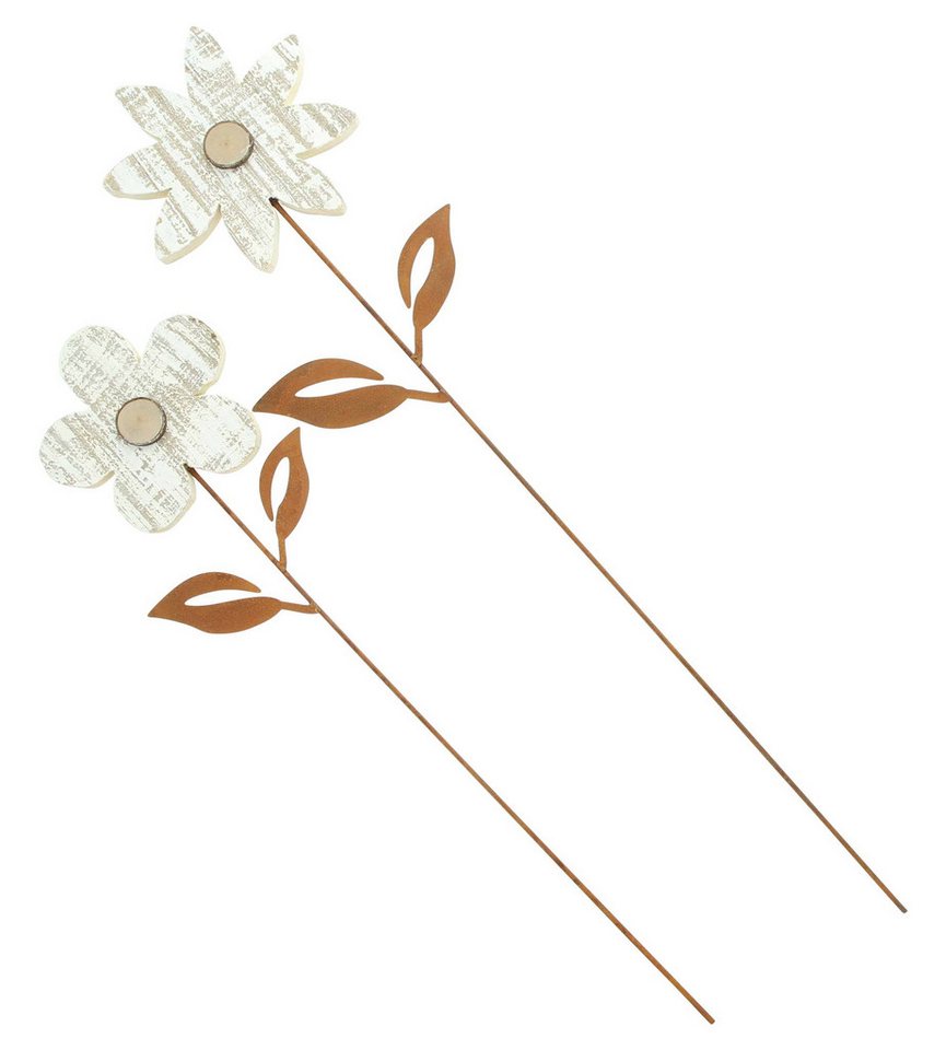 Frank Flechtwaren Gartenstecker Gartenstecker Blume 2er Set von Frank Flechtwaren