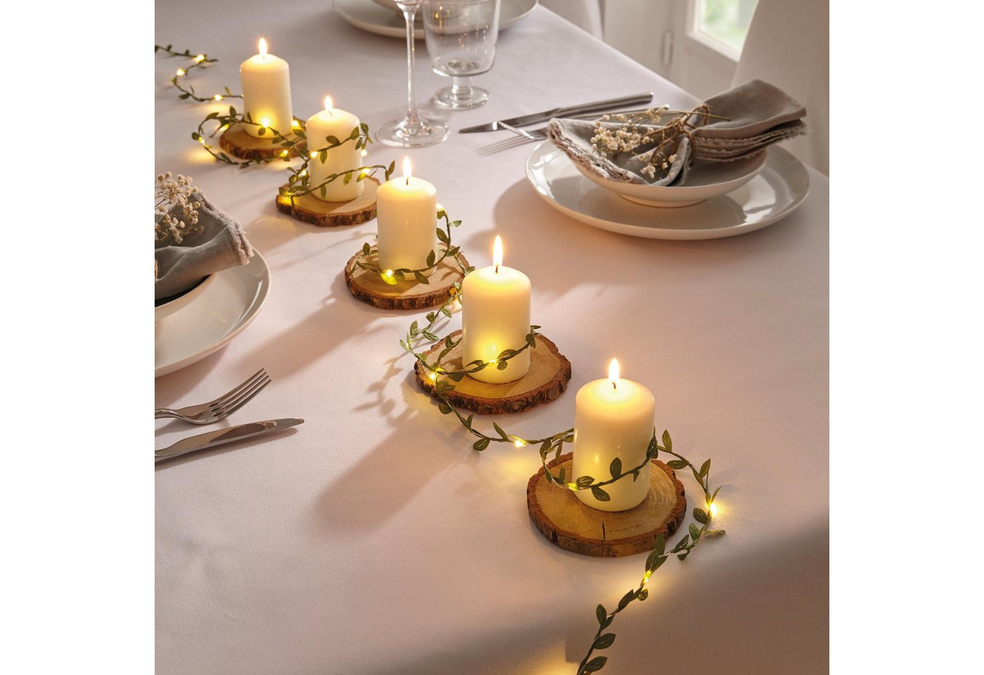 Frank Flechtwaren LED Dekoobjekt LED-Lichterkette "Buchs" von Frank Flechtwaren