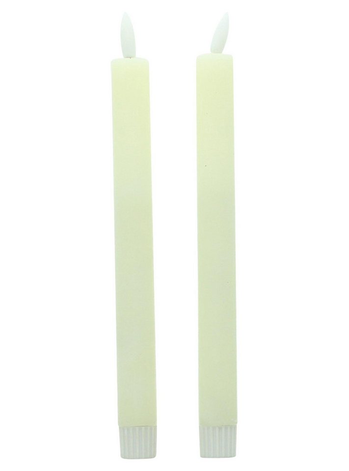 Frank Flechtwaren LED-Kerze LED-Stabkerze, 2er Set von Frank Flechtwaren