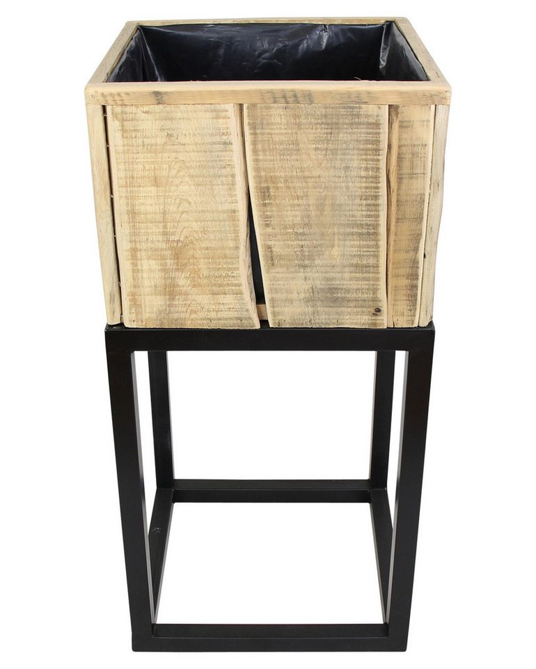 Frank Flechtwaren Pflanzeinsatz Pflanzer Modern recyceltes Holz Metall Gestell von Frank Flechtwaren