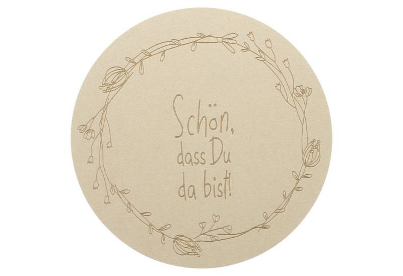 Frank Flechtwaren Platzset, Platzmatte Schön dass Du da bist 2er Set von Frank Flechtwaren