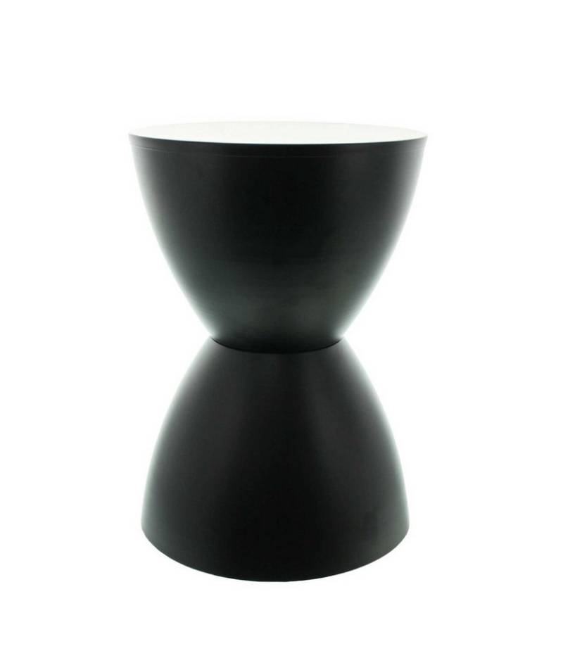 Frank Flechtwaren Sitzhocker Design Beistelltisch / Hocker Sanduhr Metall schwarz von Frank Flechtwaren