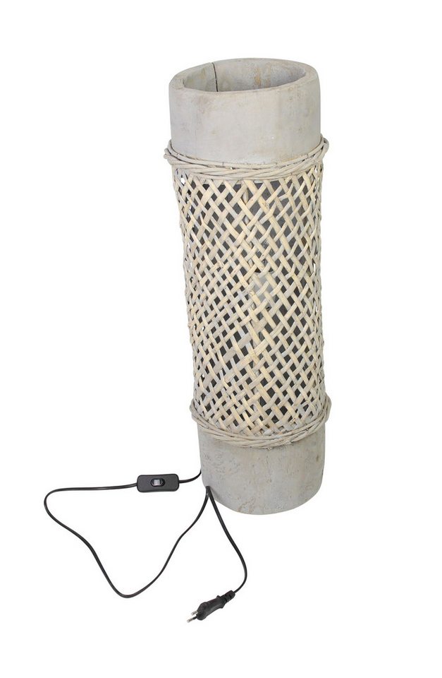 Frank Flechtwaren Stehlampe Stehlampe Artesania Holz & Weide grau 60cm von Frank Flechtwaren