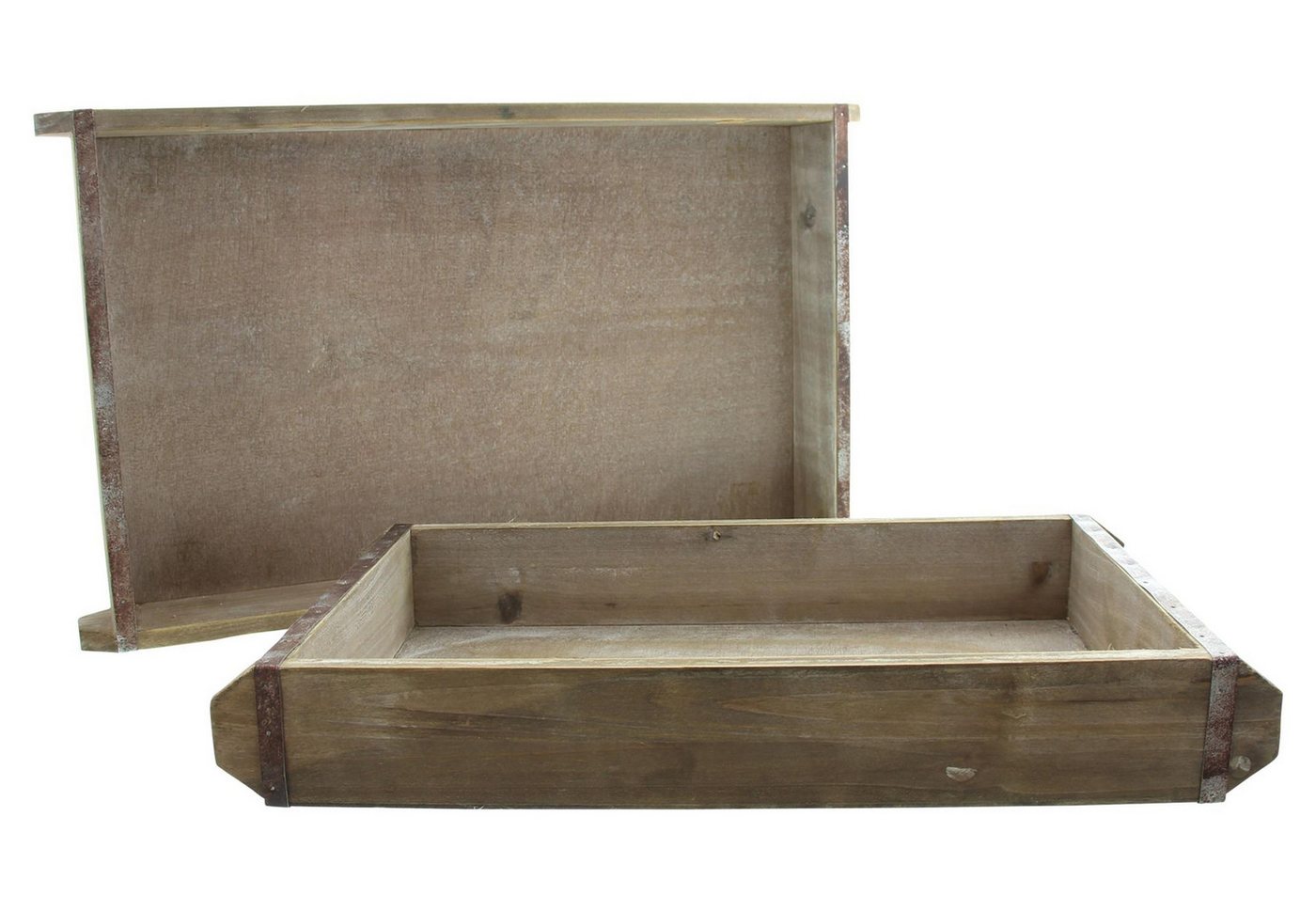 Frank Flechtwaren Tablett 2x Tablett Industrial Holz – Serviertablett, Frühstückstablett Frank Flechtwaren Tablett 2x Tablett Industrial Holz – Serviertablett, Frühstückstablett von Frank Flechtwaren