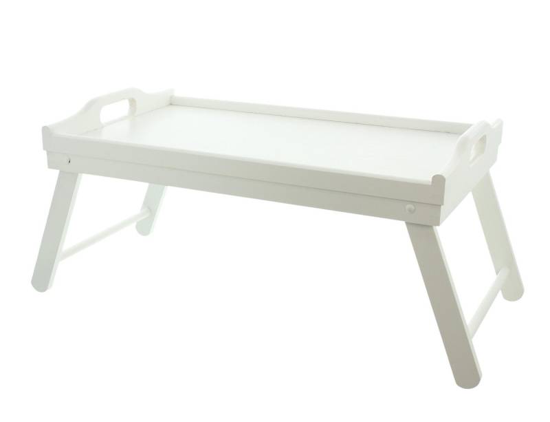 Frank Flechtwaren Tablett Tablett "Simply White" mit Füßen von Frank Flechtwaren