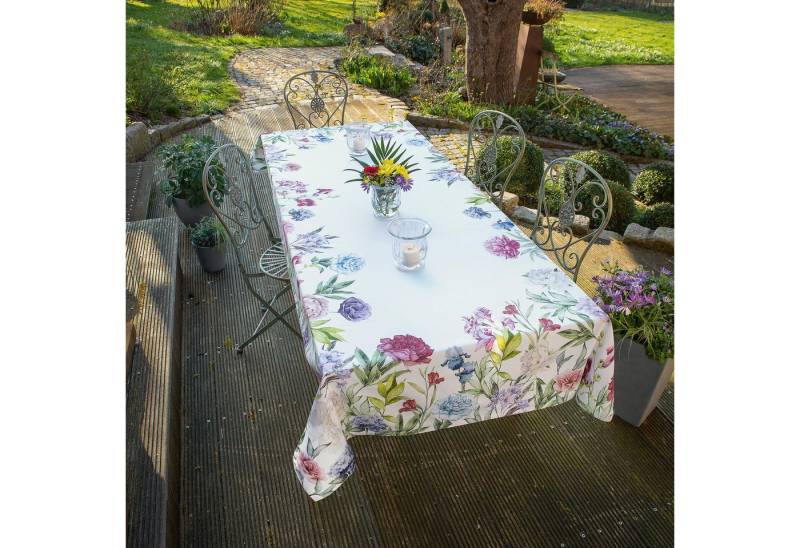 Frank Flechtwaren Tischdecke Tafeldecke Blumenwiese 100% Baumwolle 140x240cm von Frank Flechtwaren