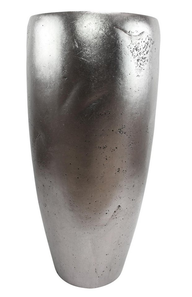 Frank Flechtwaren Übertopf Übertopf Edeloptik hoch Antik Look silber Ø 40x85cm von Frank Flechtwaren