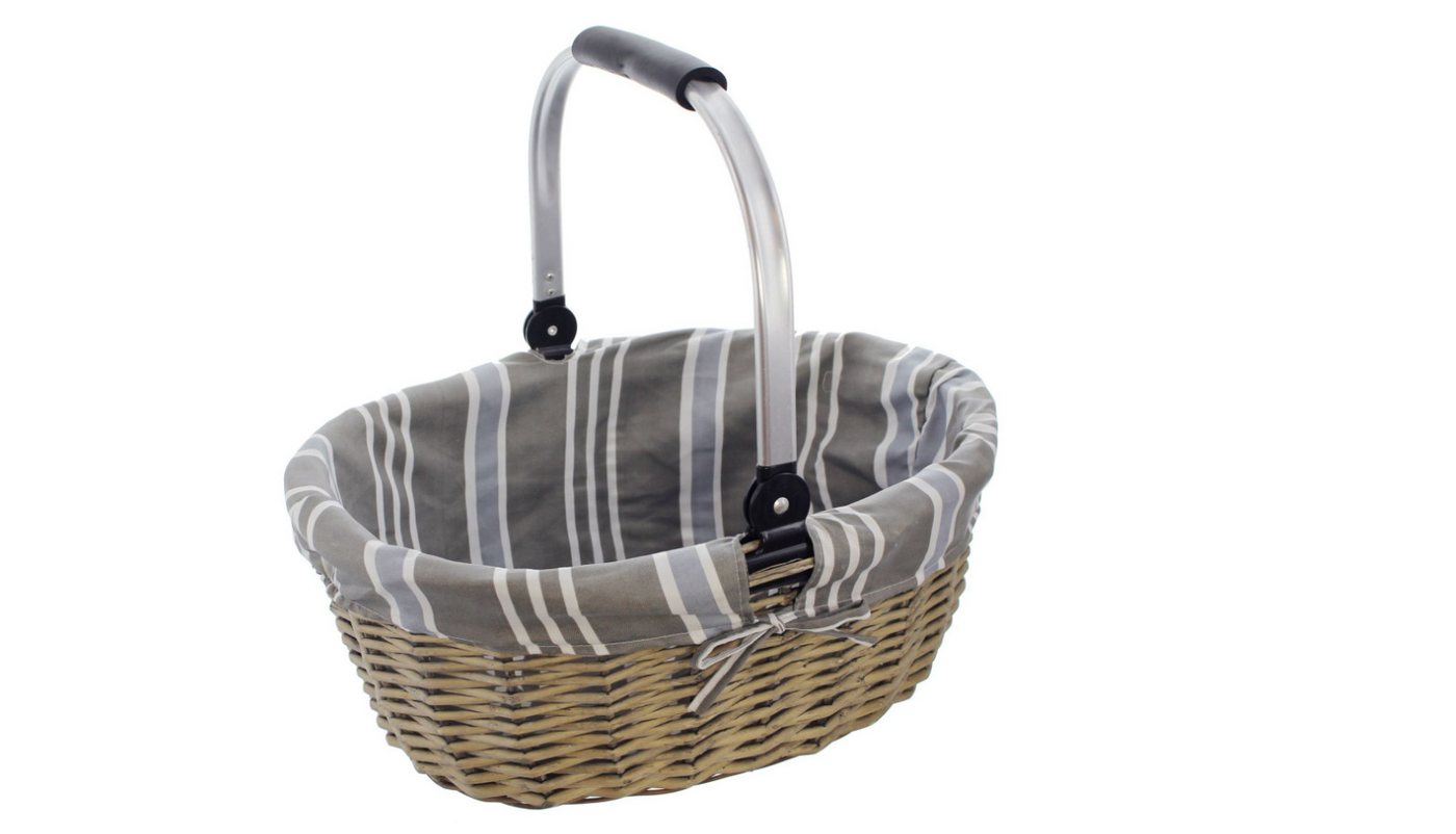 Frank Flechtwaren Weidenkorb Einkaufskorb "grau gestreift" im Landhaus-Stil Frank Flechtwaren Weidenkorb Einkaufskorb "grau gestreift" im Landhaus-Stil von Frank Flechtwaren