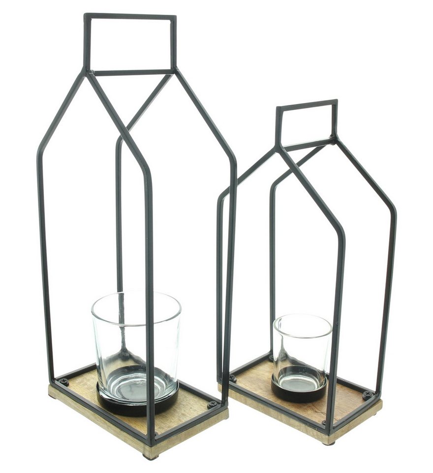 Frank Flechtwaren Windlicht Windlicht "Haus", 2er Set von Frank Flechtwaren