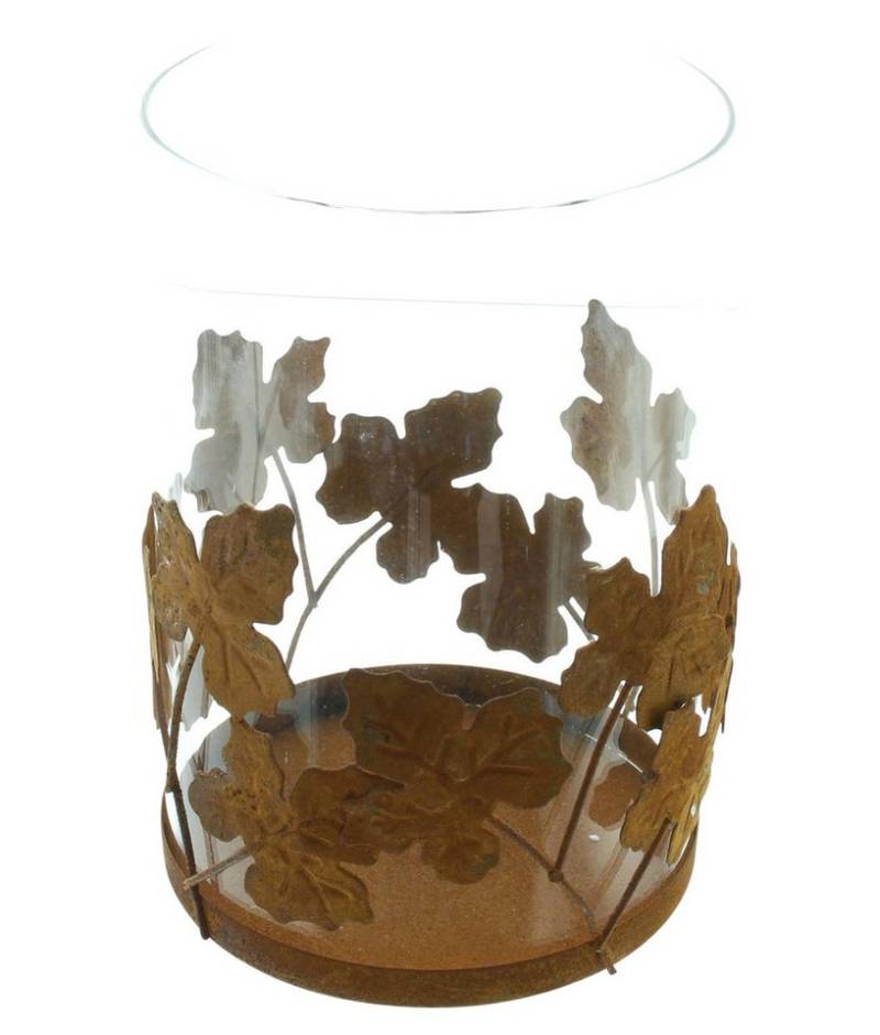 Frank Flechtwaren Windlicht Windlicht "Herbstblatt" von Frank Flechtwaren