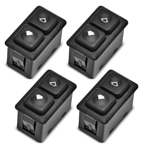Frankberg 4x Fensterheberschalter Steuerschalter Hinten Vorne 5-Polig Kompatibel mit 3er (Cabriolet/Touring) E30 3er E36 5er E28 6er E24 Replace# 61311381205 von Frankberg