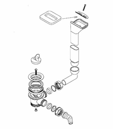 Ablaufgarnitur 1,5 Zoll mit Stopfenventil für die FRANKE Einbauspüle EFG 614-80 bis BJ 2007 / Franke / Ablaufverbindung / Gummistopfen von FRANKE