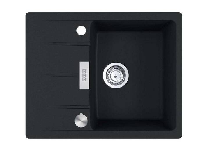 FRANKE Einbauspüle Maris Centro Einbauspüle CNG 611-62 Onyx Drehknopf Edelstahl ab 45cm von Franke