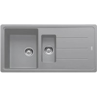 Basis bfg 651 Spüle 97x50cm mit Saucen-Entleerer und umkehrbarer Abtropffläche, Fragranite +, Steingrau (BFG651SK) - Franke von Franke