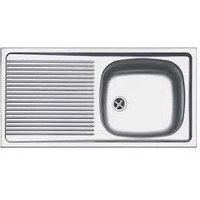 Franke - Edelstahl-Einbauspüle 1 Becken 1 Abtropfbecken 860x435mm - ESX611-86 von Franke