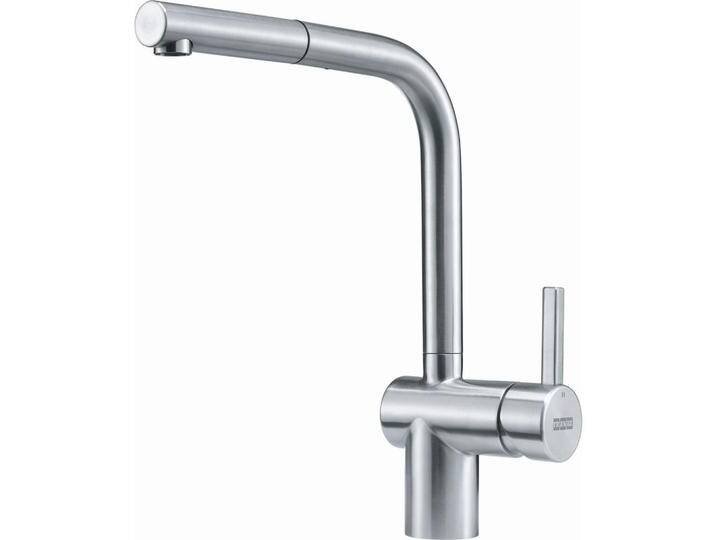 Franke KÜCHENARMATUR, Edelstahl, Metall, 24x29.7x5 cm, herausziehbare Pendelbrause, schwenkbarer Auslauf, für Montage vor dem Fenster geeignet, von Franke