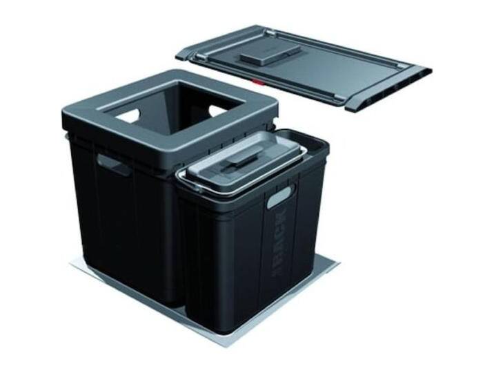 Franke Kehrichtsystem -Sorter Serie 350 Composta für BLUM / GRASS / HET, Abfalleimer, Schwarz von Franke