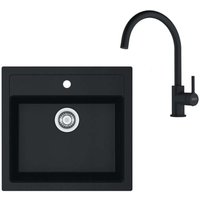 Franke Sets - Küchenset T122Č, Tectonite-Spüle SID 610 und Armatur FC 6018.901, schwarz/schwarz matt 143.0687.310 von Franke